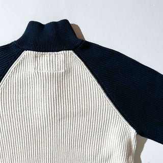 90's～00's NAUTICA JEANS CO. 2トーン ハーフジップ ニット セーター