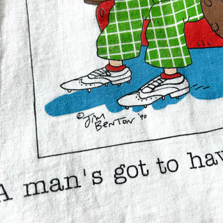 90's "mr.golf" Jim Benton アート プリント Tシャツ