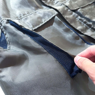 90's～00's OLD COLLEGE オリーブ ドローコード シェル ベスト