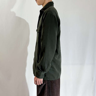 00's george オリーブ ピーチスキン レギュラーカラー L/Sシャツ