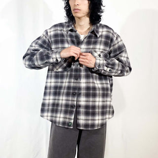 OUTDOOR LIFE オンブレ風 L/S ヘビーネルシャツ