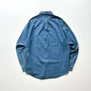 00's RALPH LAUREN デニム ボタンダウン L/Sシャツ