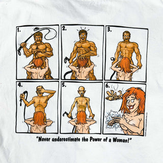00's anvil "Never underestimate the Power of a Woman!" MISTLETOE エロ 両面プリント Tシャツ