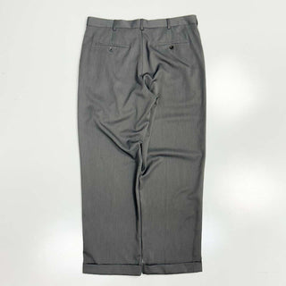 00's PERRY ELLIS PORTFOLIO 2タック ワイドスラックス(グレー)