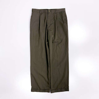 90's claiborne レーヨン 2タック ワイドスラックス