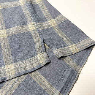 00's van heusen リネン×レーヨン チェック S/Sシャツ