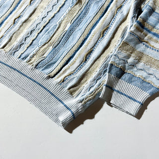 90's "made in ITALY" NORM THOMPSON 3D コットンニット セーター