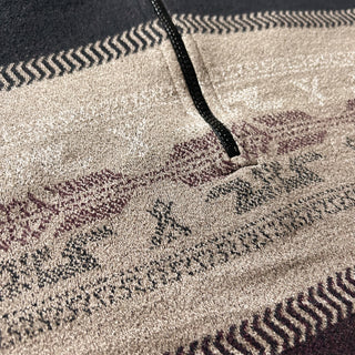 00's ネイティブパターン ハーフジップ スウェット