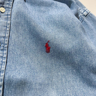 90's～ Ralph Lauren "BLAIRE" デニム ボタンダウン L/Sシャツ