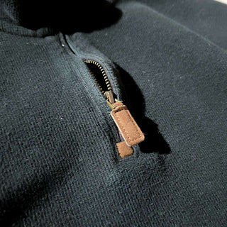 Ralph Lauren ハーフジップ コットンニット セーター(ブラック)