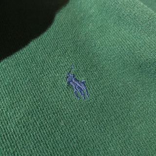 Ralph Lauren ハーフジップ コットンニット セーター(グリーン)