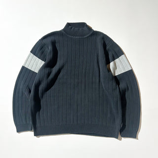 00's CHAPS RALPH LAUREN デザイン ハイネック コットンニット セーター