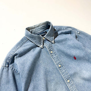 90's～ Ralph Lauren "BLAIRE" デニム ボタンダウン L/Sシャツ