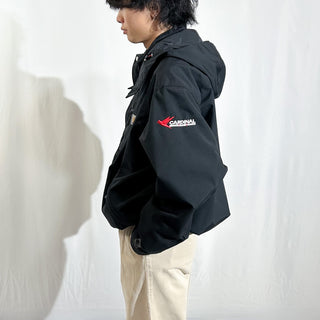 Carhartt "Storm Defender" ブラック 裏メッシュ ドローコード フーデッド ナイロン シェル ジャケット