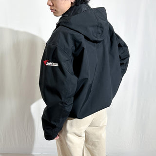 Carhartt "Storm Defender" ブラック 裏メッシュ ドローコード フーデッド ナイロン シェル ジャケット