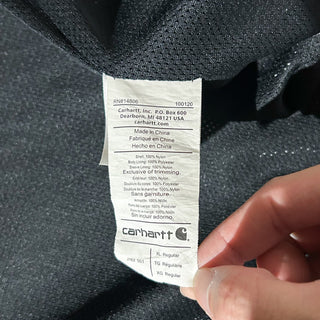 Carhartt "Storm Defender" ブラック 裏メッシュ ドローコード フーデッド ナイロン シェル ジャケット
