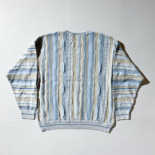 90's "made in ITALY" NORM THOMPSON 3D コットンニット セーター