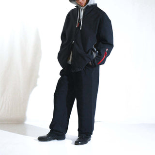 00's GAP ブラック ダブルジップ ドローコード シェル ジャケット