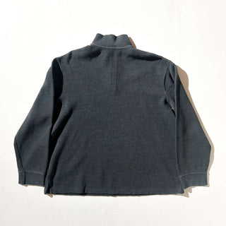 Ralph Lauren ハーフジップ コットンニット セーター(チャコールグレー)