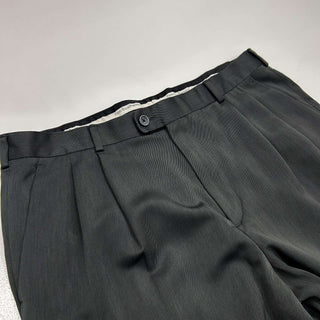 00's PERRY ELLIS PORTFOLIO 2タック ワイドスラックス(チャコールグレー)