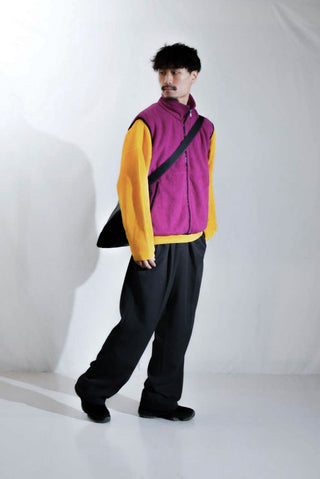 90's ST.JOHN'S BAY SPORT マゼンタ フリース ベスト