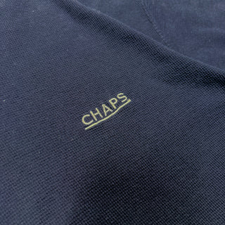 CHAPS ワッフル生地 ネイビー Vネック Tシャツ