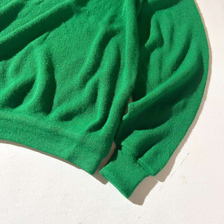 80's IZOD LACOSTE アクリル Vネック ニット セーター(グリーン)