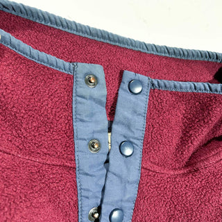 80's～90's "made in USA" EMS バーガンディ ナイロン前立て スナップTタイプ フリース ジャケット