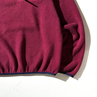 80's～90's "made in USA" EMS バーガンディ ナイロン前立て スナップTタイプ フリース ジャケット