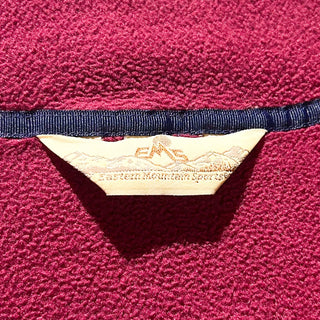 80's～90's "made in USA" EMS バーガンディ ナイロン前立て スナップTタイプ フリース ジャケット