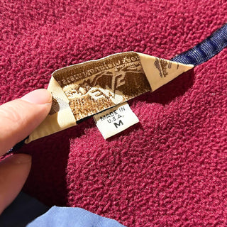 80's～90's "made in USA" EMS バーガンディ ナイロン前立て スナップTタイプ フリース ジャケット