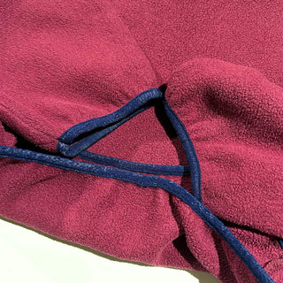 80's～90's "made in USA" EMS バーガンディ ナイロン前立て スナップTタイプ フリース ジャケット