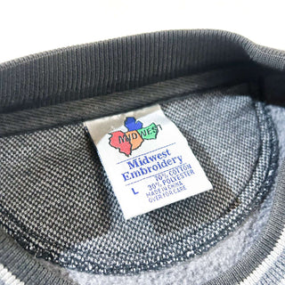 00's Midwest Embroidery ミックス網 リブライン スウェットシャツ