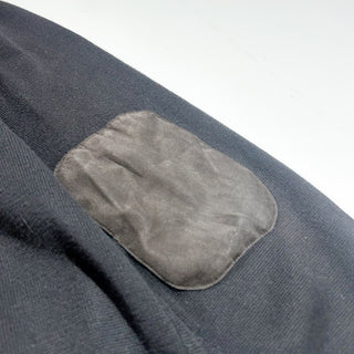 00's ROUNDTREE & YORKE フェイクレザー切替 ダブルポケット ドライバーズ ニット セーター