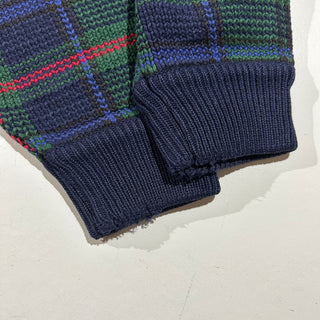 90's IZOD タータン チェック ニット セーター