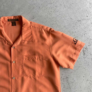 HARRITON チェック レーヨン オープンカラー S/S シャツ