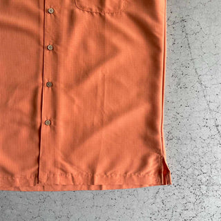 HARRITON チェック レーヨン オープンカラー S/S シャツ