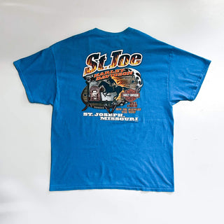Harley-Davidson "St.Joe" 両面プリント Tシャツ(スカイブルー)