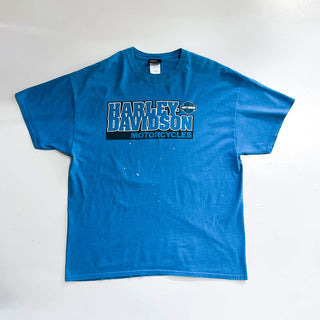 Harley-Davidson "St.Joe" 両面プリント Tシャツ(スカイブルー)