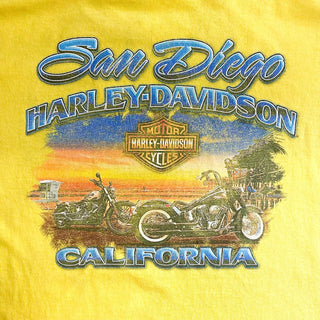 Harley-Davidson "Sun Diegos" 両面プリント Tシャツ(イエロー)