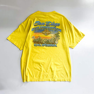 Harley-Davidson "Sun Diegos" 両面プリント Tシャツ(イエロー)