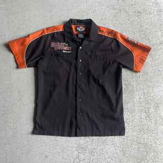 00's Harley-Davidson コットン オープンカラー S/S シャツ