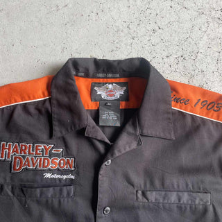 00's Harley-Davidson コットン オープンカラー S/S シャツ