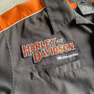 00's Harley-Davidson コットン オープンカラー S/S シャツ