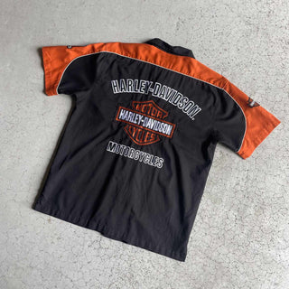 00's Harley-Davidson コットン オープンカラー S/S シャツ
