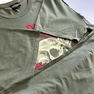 Harley-Davidson "髑髏" プリント Tシャツ(オリーブ)