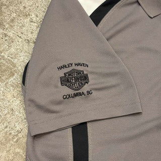 Harley Davidson ポリエステル ラグランスリーブ ポロシャツ