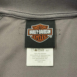Harley Davidson ポリエステル ラグランスリーブ ポロシャツ