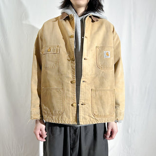 80's～ "made in USA" carhartt ボロ 裏ブランケット ミシガンチョアコート カバーオール ジャケット