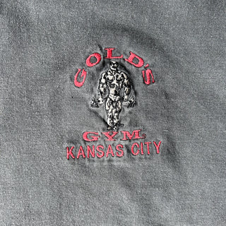 00's Gold's Gym ブラック フェード ワンプリント Tシャツ